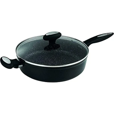 Imagen de Zyliss E980069 Ultimate Sartén Alto con Tapa, 28cm, Aluminio Forjado, Negro, Revestimiento Antiadherente, Adecuado Para Inducción y Apto Lavavajillas