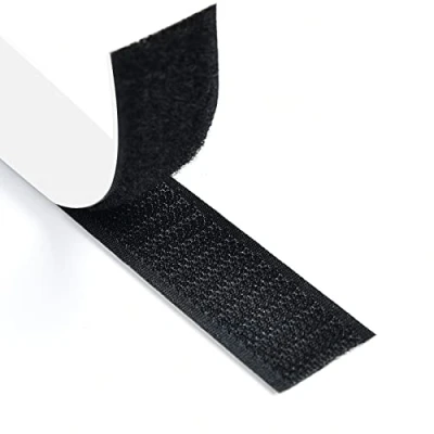 Imagen de Romon Belcro Adhesivo Doble Cara,5M Fuerte Hook y Loop Auto Adhesivo,16mm Ancho Reutilizable Nylon Cinta Cara para Oficina, Mosquiteras,Doméstica, Bricolaje