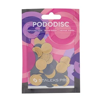 Imagen de STALEKS Pro Pododisc Recarga de 50 discos desechables adhesivos para pedicura (ruido) PDF 15 (PDF 320 GRIT)
