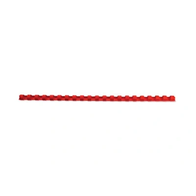Imagen de GBC 4028213 Canutillo plástico DIN A4 21 anillas 6 mm (caja 100) color rojo
