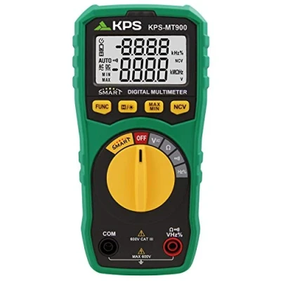 Imagen de KPS MT900 Multimetro digital SMART 6000 cuentas, Cat. III 600V, tensión DC/AC, Resistencia 10MΩ, Frecuencia 3Mhz, y ciclo de trabajo, autoescala, NCV (Detección sin contacto)