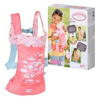 Imagen de Baby Annabell Active Cocoon Portabebé, para Niñas de 3 Años en Adelante, Llévala a Cualquier Parte, con Correas Ajustables, fomenta el Juego Roles Imaginativo