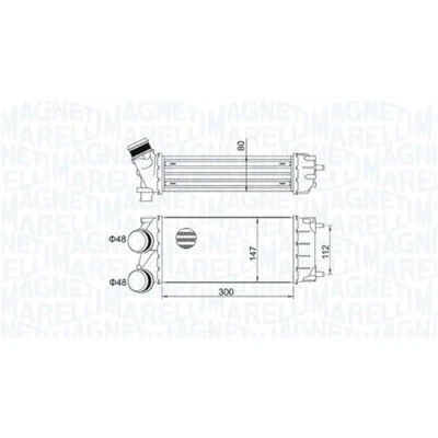 Imagen de MAGNETI MARELLI 351319204920 Intercooler CITROËN: Berlingo II Furgón, II, C4 Hatchback, PEUGEOT: 308 I Partner Tepee