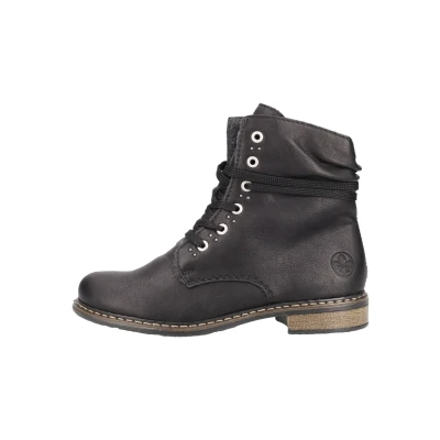 Imagen de Rieker Mujer Botines 71218, señora con Cordones,Botas de Chukka,Botas Cortas,Negro (Schwarz / 00),42 EU 8 UK