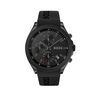 Imagen de BOSS Reloj Cronógrafo de Cuarzo para Hombre 44 mm Colección VELOCITY con Correa Silicona, Función Fecha, 3 Subesferas, Resistencia al Agua 5ATM