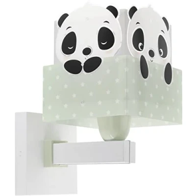 Imagen de Dalber Lámpara Aplique Infantil De Pared Panda Verde, 63169H, E27