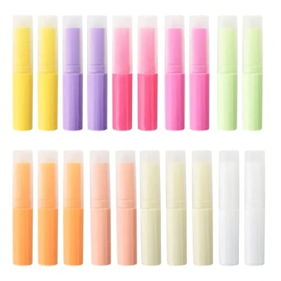 Imagen de 20PCS Tubo Balsamo Labio,Contenedor de Bálsamo Labial,Tubo Labial Vacio Recipiente para Balsamo, Recargable DIY Envases Labios Brillo, Estuche Desodorante(5g) (Colore)