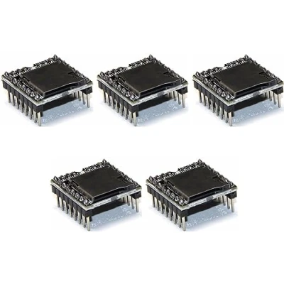 Imagen de TECNOULAB 5 uds DFPlayer Mini Módulo de Reproductor MP3 Voz Tarjeta TF y Disco USB