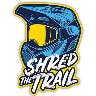 Imagen de Finest Folia Pegatinas para bicicleta de montaña coche, bicicleta, casco, botella agua, guitarra, portátil, maleta, exterior, MTB, vinilo adhesivo resistente al accesorios R201 (06 Shred