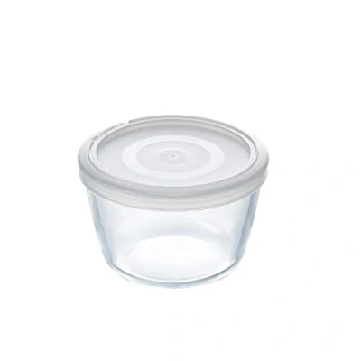 Imagen de Pyrex Cook&amp;Freeze Recipiente Redondo con Tapa, 12cm 0,6L, Vidrio borosilicato Extra Resistente, Apto para Horno
