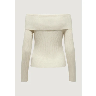 Imagen de Only Onlkatia LS Off Shoulder Knt Suéter, Color Gris. Detalle: Melange Mujer