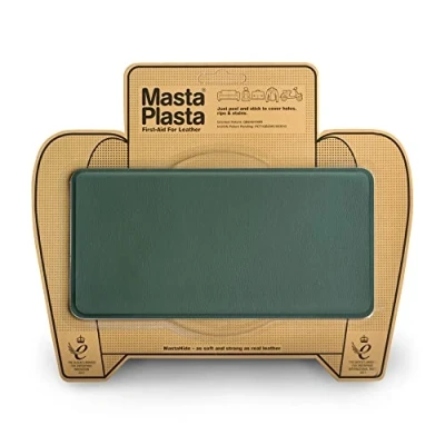 Imagen de MastaPlasta Parche Autoadhesivo PREMIUM para Reparación Instantánea de Cuero y Otros Tejidos. VERDE. 20cm x 10cm. Primeros Auxilios sofás, Asientos Coche, Bolsos, Chaquetas