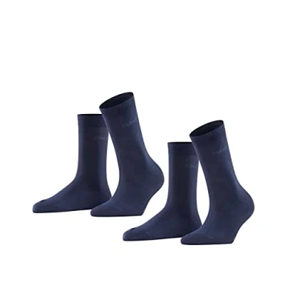 Imagen de ESPRIT Uni 2 Pack W SO algodón unicolor pares, Calcetines Mujer, Azul (Marine 6120), 35 38