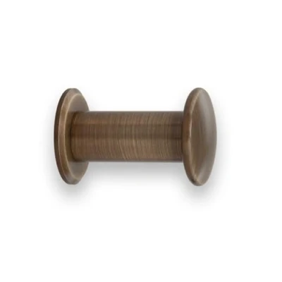 Imagen de EVI Herrajes Percha de Baño Colgador Pared Latón Acabado Cuero Envejecido Para Colgar Ropa, Abrigos o Toallas Toallero con Tornillo Invisible 188CBLCU