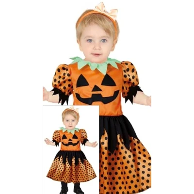 Imagen de FIESTAS GUIRCA Disfraz de Linda Calabacita para Bebé Niña Halloween Calabaza Naranja 18 24 Meses
