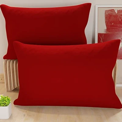 Imagen de PETTI Artigiani Italiani Par de Fundas Almohada para Cama, cojín Color Liso, 100% Microfibra hipoalergénica, Made in Italy