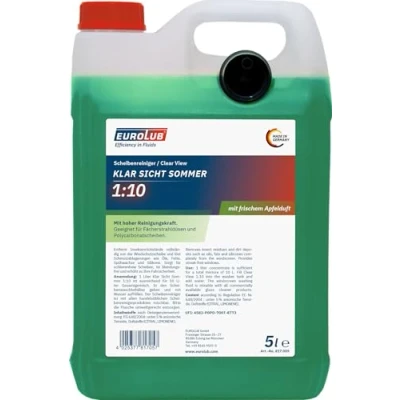Imagen de EUROLUB Clear Vision Summer 1:10 Limpiador concentrado para parabrisas (5 L), color verde