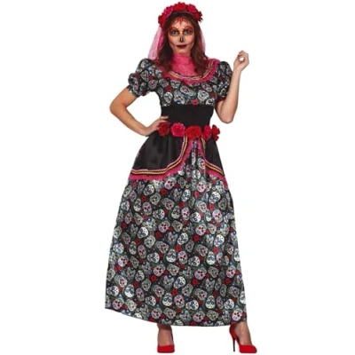 Imagen de FIESTAS GUIRCA Disfraz de Catrina Largo para Mujer