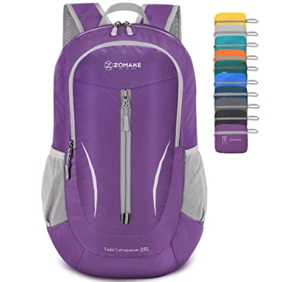 Imagen de ZOMAKE Mochila Plegable Ultraligera Mochilas de Senderismo Pequeña Con Resistencia Al Agua 25L Para Hombre Mujer Viaje Trekking Deporte(Violeta)