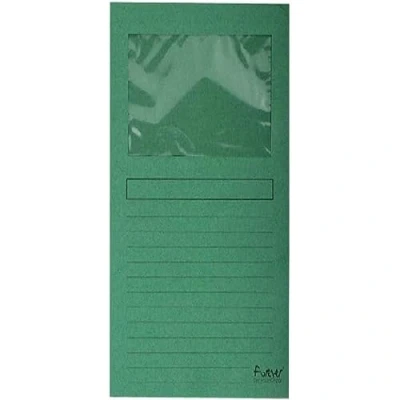 Imagen de Exacompta 50103E Lote de 100 Subcarpetas Forever 120 con ventana e impresas, Color Verde