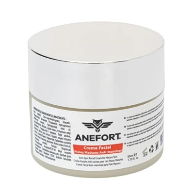 Imagen de ANEFORT Crema Facial Pieles Maduras Anti Manchas con Vitamina C, Rosa Mosqueta, Melavoid, Darkout, Betaína, E, Glicerina vegetal, Jojoba 50 ml