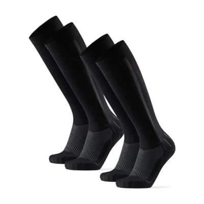 Imagen de DANISH ENDURANCE 2 Pack Calcetines de Compresión Mujer y Hombre, Deporte, Running, Recuperación Negro/Gris 39 42