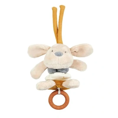 Imagen de Nattou Peluche, el perro Charlie, Con función de vibración, Compañero desde nacimiento, 22 cm aprox, Vegano, Algodón/poliéster, Beige