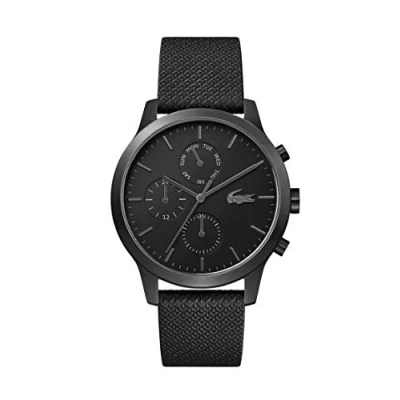 Imagen de Lacoste Reloj Analógico de Cuarzo multifunción para hombre con Correa en piel Negro 2010997