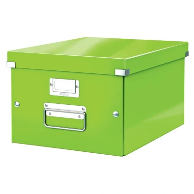 Imagen de Leitz Caja de Almacenaje A4, Gama Click and Store, Mediana, Verde, 60440054