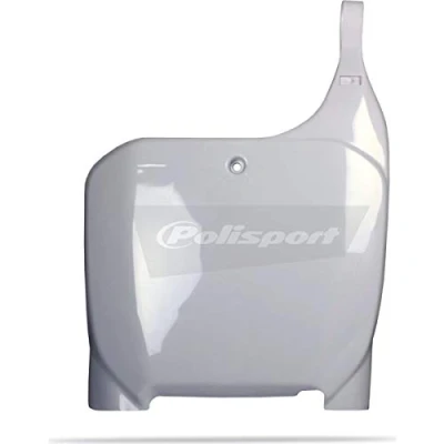 Imagen de POLISPORT 8657000001 Portanúmeros frontal réplica OEM fabricado en plástico brillante duradero y resistente compatible con motocicletas Honda color blanco