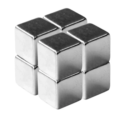 Imagen de Floordirekt imanes fuertes de neodimio (8 unidades, extrafuertes, para pizarras blancas, cristal, mini nevera, 10 x mm, cubos, plateado)