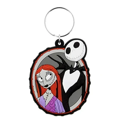 Imagen de Pyramid International The Nightmare Before Christmas Llavero Jack &amp; Sally, Multicolor, 4.5 x 6cm (RK38857C)