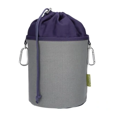 Imagen de trendfinding Bolsa para pinzas de la ropa lona con 2 mosquetones 200 pinzas, extra grande y estable, color gris oxford azul