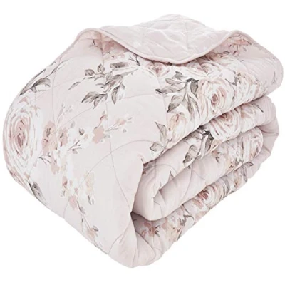 Imagen de Catherine Lansfield Canterbury Colcha Reversible (220 x 230 cm), diseño Floral, Color Rosa