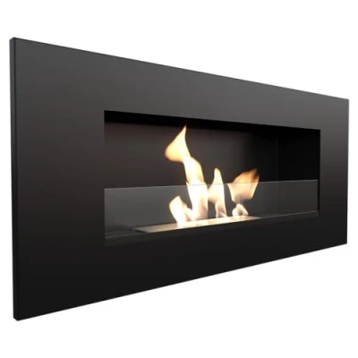 Imagen de kratki DELTA2 Biofireplace Ideal para el hogar, salón o habitación y Estilos, DELTA2/CZARNY/TUV/PRICESZKLENIE, Negro, con acristalamiento