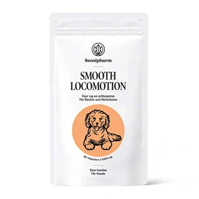 Imagen de Sensipharm Smooth Locomotion 90 comprimidos articulares a 1000 mg para perros. Ayuda naturalmente la espalda, mano trasera, las patas traseras, los músculos, articulaciones