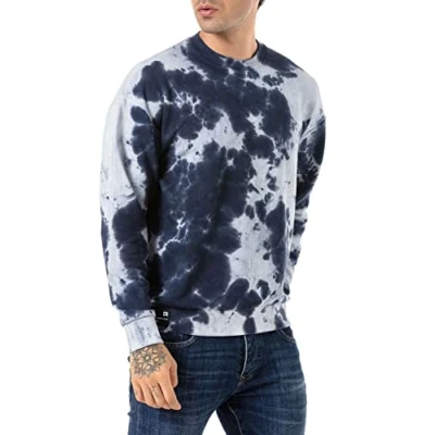 Imagen de RED BRIDGE Sudadera con Efecto Batik Suéter Cuello Redondo Jersey Azul L