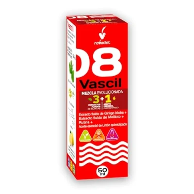 Imagen de Novadiet VASCIL+ACEITE Esencial de LIMÓN con Extracto Fluido Ginkgo Biloba, Meliloto, Rutina y Aceite Limón Apoyo al Flujo Venoso Disminuye Pesadez Piernas Envase 50 ml