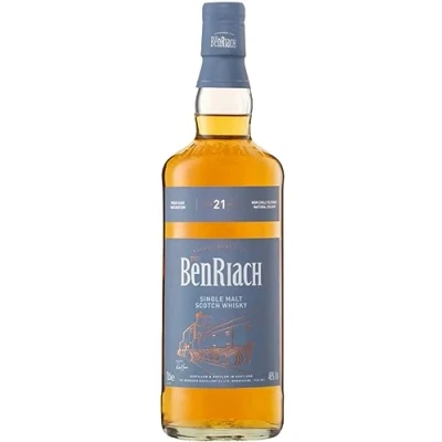 Imagen de BenRiach Single Malt Scotch Whisky 21 Years Old Four Cask Maturation, Malta Escocés, 46% Vol. Alcohol, Madurado Años, 700ml, el embalaje puede variar