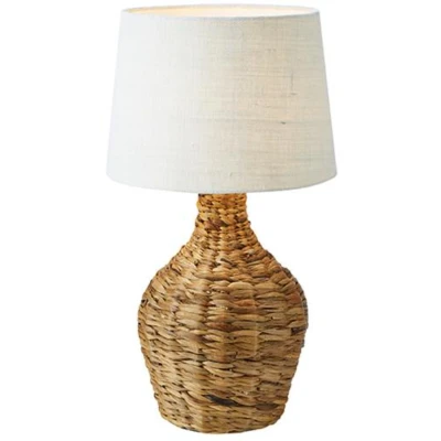 Imagen de Markslöjd Lámpara de mesa Paglia, natural/blanco, ratán/yute, altura 58 cm