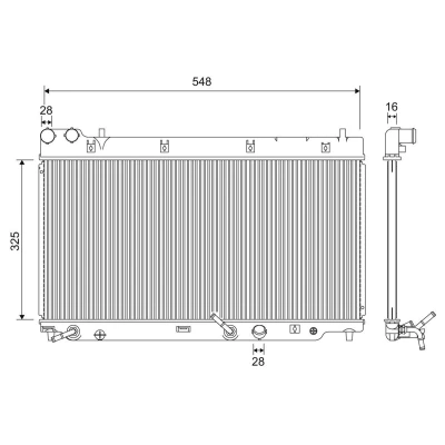 Imagen de VALEO 701210 Radiador, refrigeración del motor Aluminio 326mm 658mm 16mm HONDA: Jazz 2