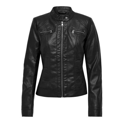 Imagen de ONLY Onlbandit Biker NOOS OTW Chaqueta de cuero sintético, Mujer, Talla: 40, Black