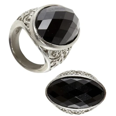 Imagen de WIDMANN ? Anillo gótico con Gemma Unisex Adult, Negro, talla única, vd wdm05720