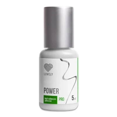 Imagen de LOVELY POWER pegamento para pestañas 5ML, Negro medio rápido, tiempo de secado: 2 segundos a 6 semanas adhesión, muy duradero, extensiones profesionales