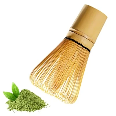 Imagen de fouet matcha en bambou naturel, fouets à traditionnelle faite la main, kit ceremonie japonais, thé pour cérémonie du thé, boisson 100 Dents
