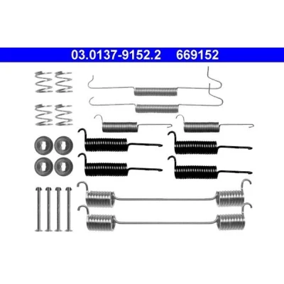 Imagen de ATE 03.0137 9152.2 Juego de accesorios, zapatas freno VOLKSWAGEN: TRANSPORTER 3 Kasten, LT 40 55 I Camión plataforma / Chasis, Bus