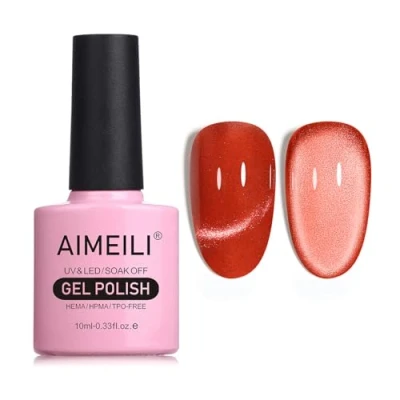 Imagen de AIMEILI 9D Ojo de Gato Esmaltes Semipermanentes para Uñas Sin crueldad Vegano Libre HEMA Magnético Soak Off UV LED Permanentes Esmalte 10ml，727