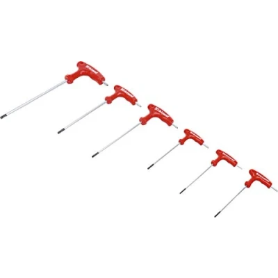 Imagen de BGS Diy 7830 Juego de destornilladores con empuñadura en T perfil (para Torx) perforación T10 T40 6 piezas