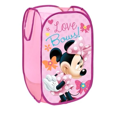Imagen de Superdiver Cesta Plegable Infantil de Tela con Asas I Cubos Organizador para Ropa y Juguetes (58x36x36) Cuarto Niños Contenedor Habitacion Niñas Cesto Dormitorio Bebe (Minnie Mouse)