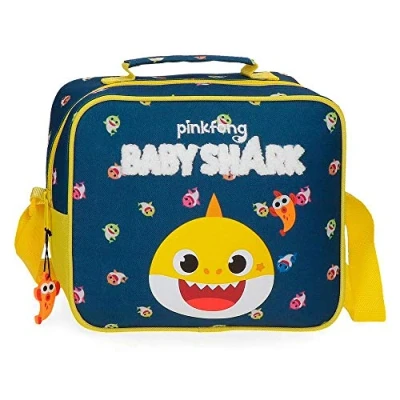 Imagen de BABY Shark, Neceser Adaptable A Trolley Con Bandolera Niños Unisex, Azul (Blue), 23x20x9 Cms